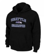 Wholesale Cheap Seattle Seahawks Heart & Soul Pullover Hoodie Black