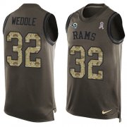 Wholesale Cheap Nike Rams #32 Eric Weddle Green Men's Stitched NFL Limited Salute To Service Tank Top Jersey