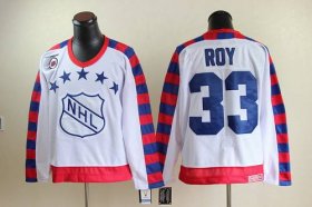 Wholesale Cheap Canadiens #33 Patrick Roy White All Star CCM Throwback 75TH Stitched NHL Jersey