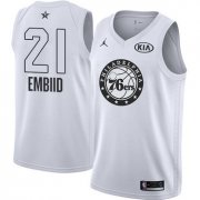 Wholesale Cheap Nike 76ers #21 Joel Embiid White NBA Jordan Swingman 2018 All-Star Game Jersey