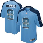 Wholesale Cheap Nike Titans #8 Marcus Mariota Light Blue Alternate Men's Stitched NFL Limited Strobe Jersey