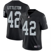Wholesale Cheap Nike Raiders #42 Cory Littleton Black Team Color Men's Stitched NFL Vapor Untouchable Limited Jersey