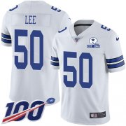 Wholesale Cheap Nike Cowboys #50 Sean Lee White Men's Stitched With Established In 1960 Patch NFL 100th Season Vapor Untouchable Limited Jersey