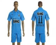 Wholesale Cheap Santos #11 Neymarjr Blue Away Soccer Club Jersey