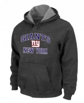 Wholesale Cheap New York Giants Heart & Soul Pullover Hoodie Dark Grey