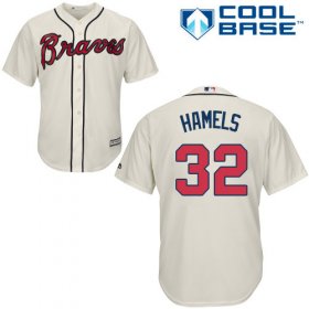 Wholesale Cheap Braves #32 Cole Hamels Cream New Cool Base Stitched Youth MLB Jersey