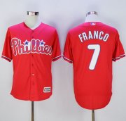 Wholesale Cheap Phillies #7 Maikel Franco Red New Cool Base Stitched MLB Jersey
