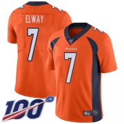 Wholesale Cheap Nike Broncos #7 John Elway Orange Men's Stitched NFL 100th Season Vapor Limited Jersey
