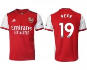 Wholesale Cheap Men 2021-2022 Club Arsenal home aaa version red 19 Soccer Jersey