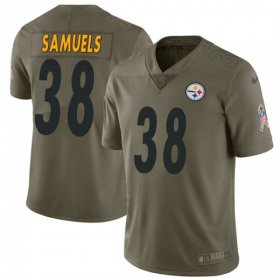 Wholesale Cheap Nike Steelers #38 Jaylen Samuels Olive Men\'s Stitched NFL Limited 2017 Salute to Service Jersey