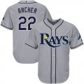 Wholesale Cheap Rays #22 Chris Archer Grey New Cool Base Stitched MLB Jersey