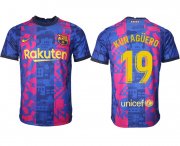 Wholesale Cheap Men 2021-2022 Club Barcelona blue training suit aaa version 19 Soccer Jersey