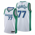 Wholesale Cheap Men's Dallas Mavericks #77 Luka Doncic 2021-22 White City Edition Stitched Jersey