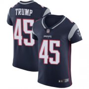 Wholesale Cheap Nike Patriots #45 Donald Trump Navy Blue Team Color Men's Stitched NFL Vapor Untouchable Elite Jersey