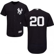Wholesale Cheap Yankees #20 Jorge Posada Navy Blue Flexbase Authentic Collection Stitched MLB Jersey