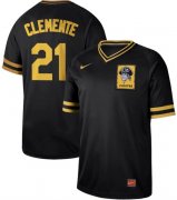 Wholesale Cheap Nike Pirates #21 Roberto Clemente Black Authentic Cooperstown Collection Stitched MLB Jersey