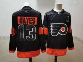 Wholesale Cheap Men\'s Philadelphia Flyers #13 Kevin Hayes Black Adidas 2020-21 Stitched NHL Jersey