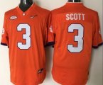 Wholesale Cheap Men's Clemson Tigers #3 Artavis Scott Orange 2016 Playoff Diamond Quest College Football Nike Limited Jersey