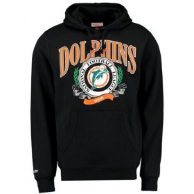 Wholesale Cheap Miami Dolphins Mitchell & Ness Fair Catch Pullover Hoodie Black