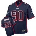 Wholesale Cheap Nike Texans #90 Jadeveon Clowney Navy Blue Team Color Men's Stitched NFL Elite Drift Fashion Jersey