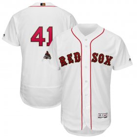 Wholesale Cheap Boston Red Sox #41 Chris Sale Majestic 2019 Gold Program Flex Base Player Jersey White