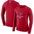 Wholesale Cheap Houston Texans Nike Property Of Sideline Performance Long Sleeve T-Shirt Red