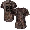 Wholesale Cheap Giants #22 Will Clark Camo Realtree Collection Cool Base Women's Stitched MLB Jersey