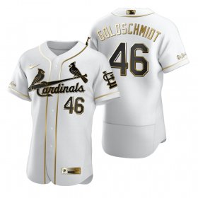 Wholesale Cheap St. Louis Cardinals #46 Paul Goldschmidt White Nike Men\'s Authentic Golden Edition MLB Jersey