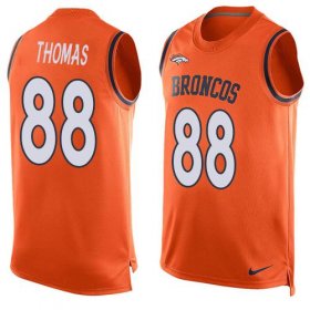 Wholesale Cheap Nike Broncos #88 Demaryius Thomas Orange Team Color Men\'s Stitched NFL Limited Tank Top Jersey