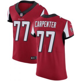 Wholesale Cheap Nike Falcons #77 James Carpenter Red Team Color Men\'s Stitched NFL Vapor Untouchable Elite Jersey
