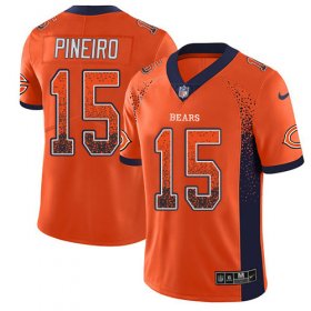 Wholesale Cheap Nike Bears #15 Eddy Pineiro Orange Alternate Men\'s Stitched NFL Limited Rush Drift Fashion Jersey