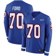 Wholesale Cheap Nike Bills #70 Cody Ford Royal Blue Team Color Men's Stitched NFL Limited Therma Long Sleeve Jersey