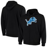 Wholesale Cheap Detroit Lions G-III Sports by Carl Banks Primary Logo Full-Zip Hoodie Black
