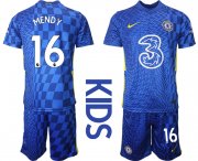 Wholesale Cheap Youth 2021-2022 Club Chelsea FC home blue 16 Nike Soccer Jerseys
