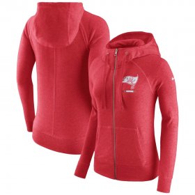 Wholesale Cheap Tampa Bay Buccaneers Nike Women\'s Gym Vintage Full-Zip Hoodie Red