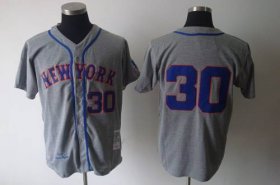 Wholesale Cheap Mitchell and Ness 1969 Mets #30 Nolan Ryan Grey Stitched MLB Jersey