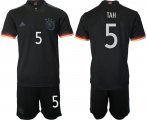 Wholesale Cheap Men 2020-2021 European Cup Germany away black 5 Adidas Soccer Jersey