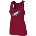 Wholesale Cheap Women's Nike Philadelphia Eagles Big Logo Tri-Blend Racerback Stretch Tank Top Red