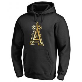 Wholesale Cheap Los Angeles Angels of Anaheim Gold Collection Pullover Hoodie Black