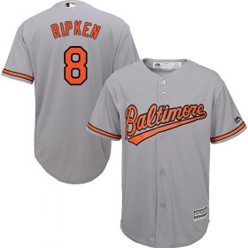 Wholesale Cheap Orioles #8 Cal Ripken Grey Cool Base Stitched Youth MLB Jersey