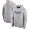 Wholesale Cheap Seattle Mariners Nike Color Bar Club Pullover Hoodie Gray