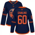 Wholesale Cheap Adidas Oilers #60 Markus Granlund Navy Alternate Authentic Women's Stitched NHL Jersey