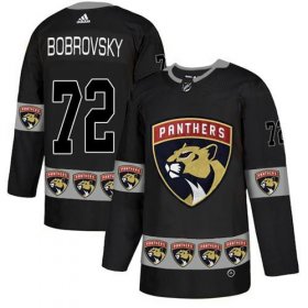 Wholesale Cheap Adidas Panthers #72 Sergei Bobrovsky Black Authentic Team Logo Fashion Stitched NHL Jersey