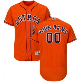 Wholesale Cheap Houston Astros Majestic Alternate Flex Base Authentic Collection Custom Jersey Orange