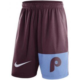 Wholesale Cheap Men\'s Philadelphia Phillies Nike Maroon Cooperstown Collection Dry Fly Shorts