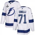 Cheap Adidas Lightning #71 Anthony Cirelli White Road Authentic Youth 2020 Stanley Cup Champions Stitched NHL Jersey
