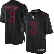Wholesale Cheap Nike Buccaneers #3 Jameis Winston Black Men's Stitched NFL Impact Limited Jersey