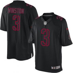 Wholesale Cheap Nike Buccaneers #3 Jameis Winston Black Men\'s Stitched NFL Impact Limited Jersey