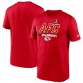 Cheap Men's Kansas City Chiefs Red 2023 AFC Champions Iconic T-Shirt
