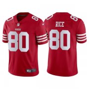 Wholesale Cheap Men's San Francisco 49ers #80 Jerry Rice 2022 New Red Vapor Untouchable Stitched Jersey